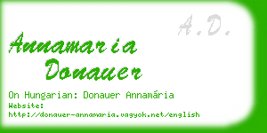 annamaria donauer business card
